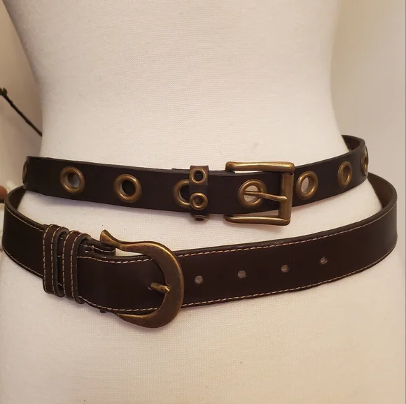 Accessories | Euc Grommet And Wide Leather Belt Bundle  display picture 1